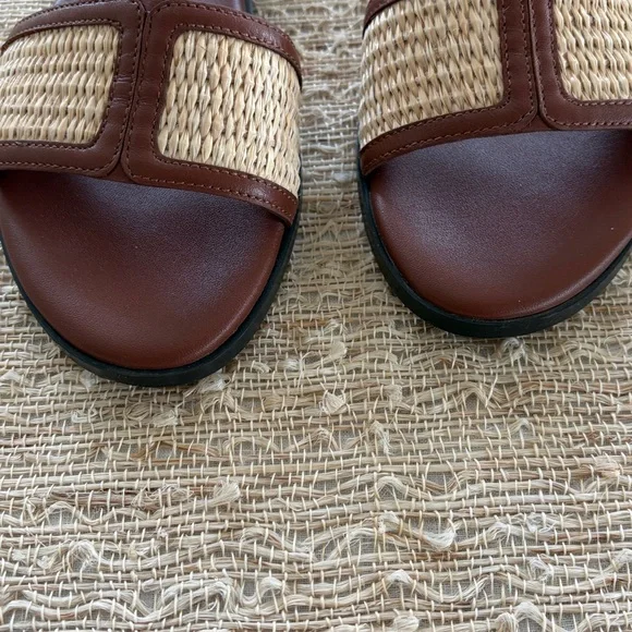 Jcrew Georgina Brown Raffia Slide Sandals - Women - Picture 5 of 6
